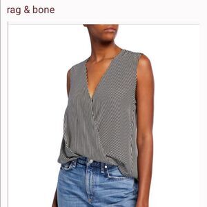 Rag&Bone Abstract zebra 100% silk blouse size S, NWT